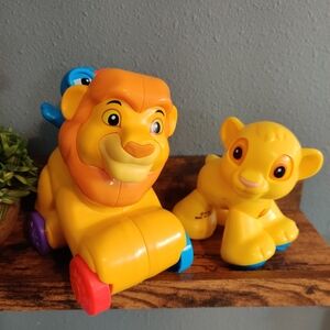 Fisher Price Rolling Toys MUFASA Lion King Simba Zazu Music Sound Disney Kids